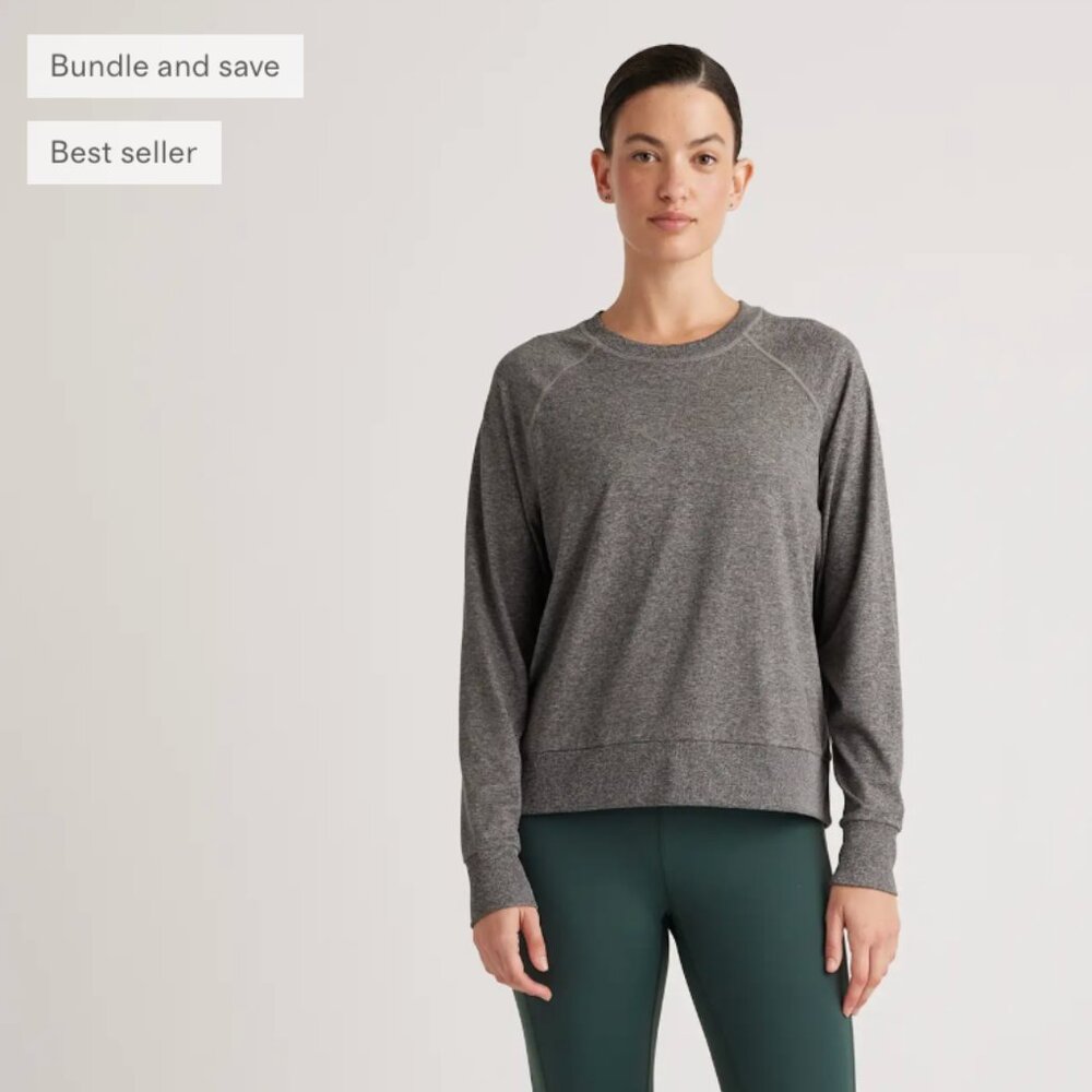 Quince Flowknit Pullover Crew